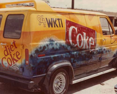 Custom Painted Van - Coke and Waves