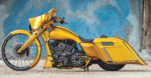 Motorcycle with Custom Solid Color