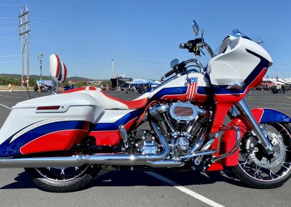 Custom Painted Motorcycle - Patriotic