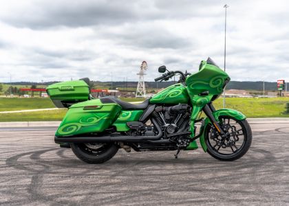 Green Custom Painted Motorcycle