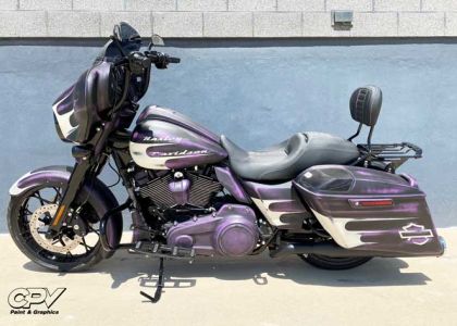 Distressed Purple Custom Painted Motorcycle