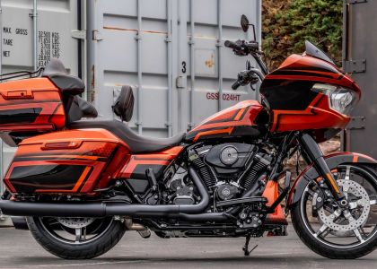 Custom Painted Motorcycle - 2024 Orange with Honey Comb Graphics